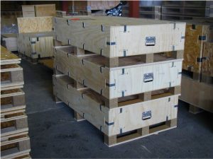 Stack of 12mm plywood crates with chest handles