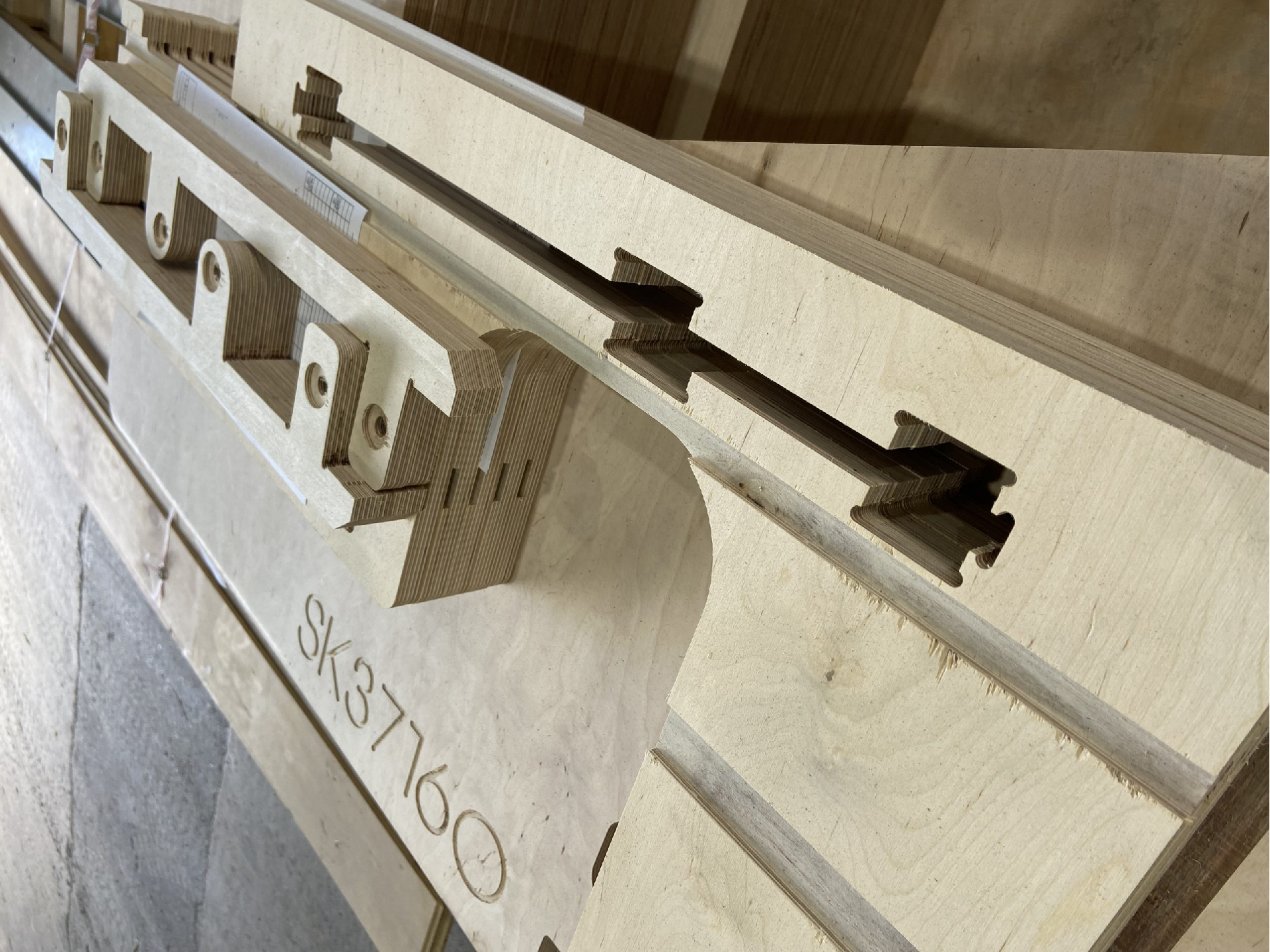CNC components - customised design - precise machining in plywood