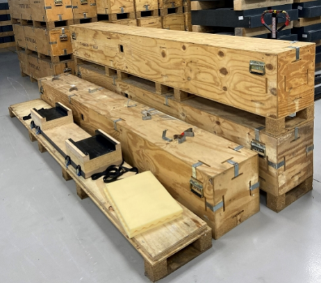 re-usable sustainable wooden crates on offer
